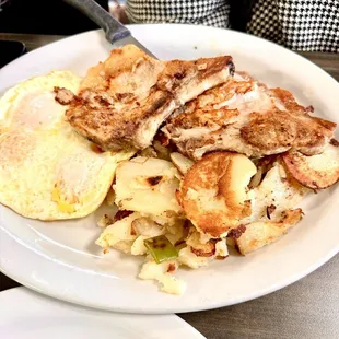 Pork Chops and Eggs