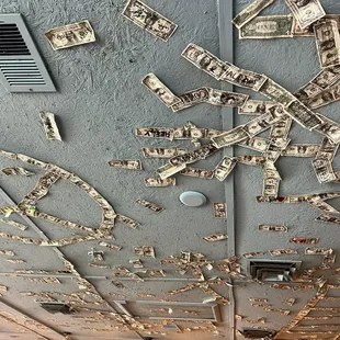 Ceiling in the bar