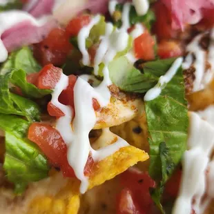 Closeup of nachos