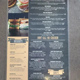 Menu side 2
