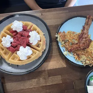 Strawberry waffles