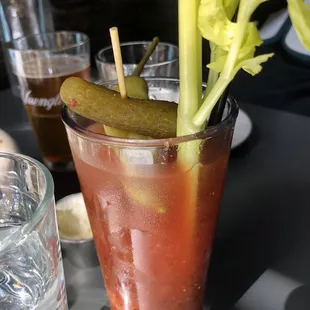 Bloody Mary. Not very strong...needed a side of vodka.