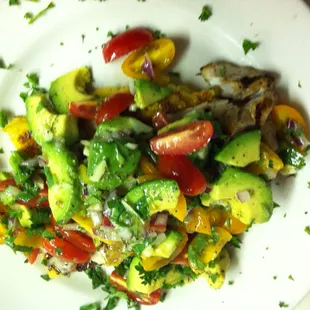 a plate of vegetables