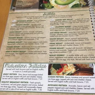 Great selection of healthy breakfast skillets!