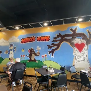 Mural of Jerry the mouse :) cook and tree