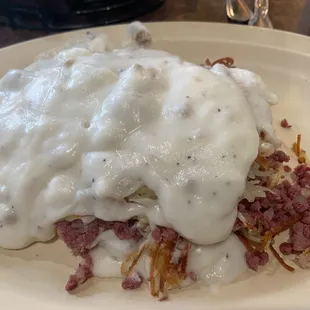Half Big John Breakfast with addition of corned beef half.