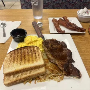 Steak and eggs