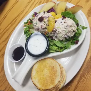 Door County chicken salad with an English muffin