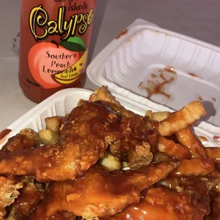 5 piece wings, Mumbo sauce all over