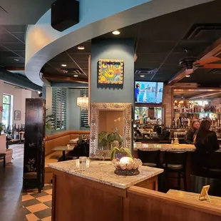 a view of the dining area