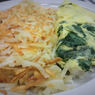 Spinach Omelet with Feta Cheese