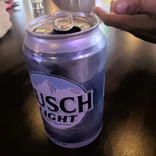 a can of busch light