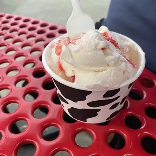 a cup of ice cream