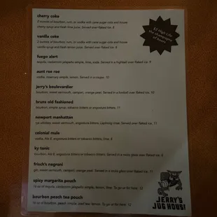 the menu
