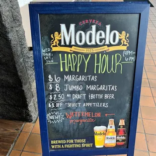 happy hour sign