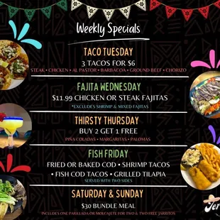 weekly specials they offer!!!