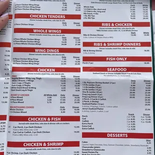 Second page of menu