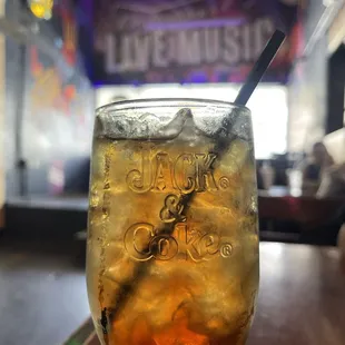 a drink in a glass