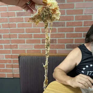 Cheese pizza with seasonings
