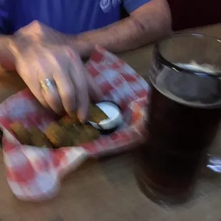 Poppers and Killians.