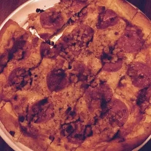 Jerry's pizza!! Very good!