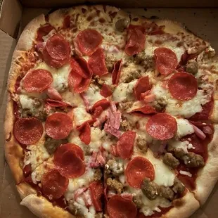 Meaty Pizza Look at All that Meat They Don't  skimp