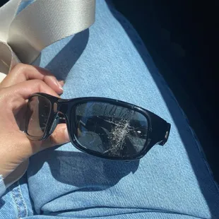 Broken sunglasses
