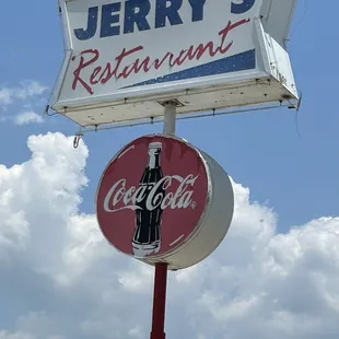 a sign for jerry&apos;s restaurant