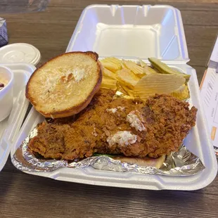 Chicken fried steak sandwich