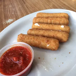 Mozzarella sticks (minus one cause I got hungry!)