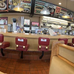 Retro Dining room! So clean!