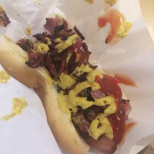 Pastrami Dog....with ketchup it's messy good