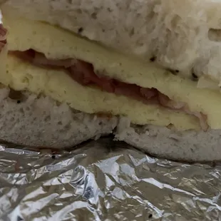 a close up of a sandwich