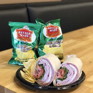 Italian Wrap and Michigan's Better Made Chips