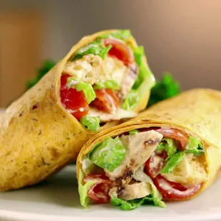One of the many hot or cold wraps at Jersey Bagel
