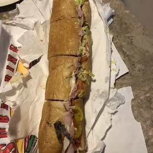 a large sub sandwich