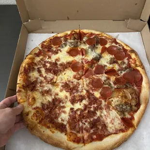 I included my hand to show comparison. 18"