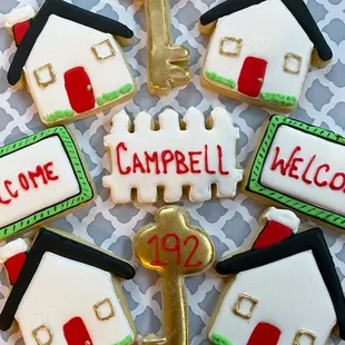 decorated cookies for a welcome home