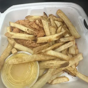 Chicken tenders and fries