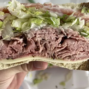 #22. Roast Beef and Swiss On Rye Specialty w horseradish sauce.