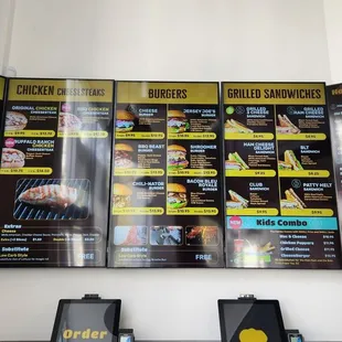 The food menu