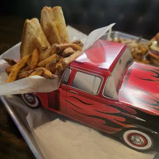 Kids meals with grill cheese sandwiche &amp; cut fries