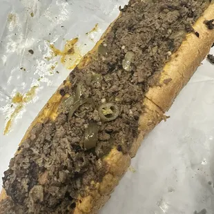 12&quot; cheesesteak w/ cheddar