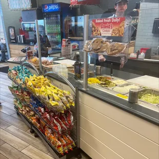 a view of the food section