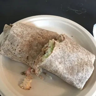 Chicken Bacon American cheese lettuce tomato with ranch in a wheat wrap!