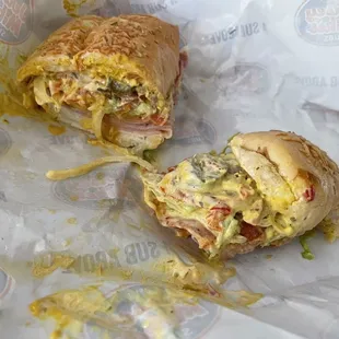 This delivery order went so wrong. This sandwich is so drenched i can&apos;t even eat it properly.