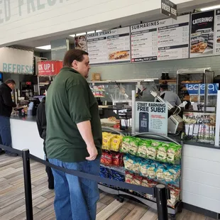 a man at the counter