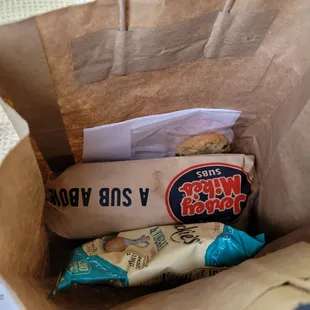 a bag of chips and a bag of chips