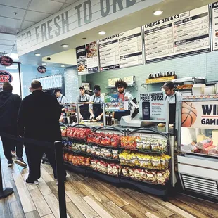 customers at the counter