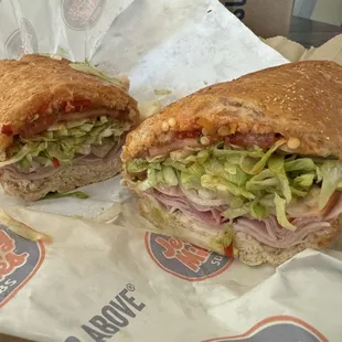 Italian 8inch combo. Mike's Way with red pepper salsa.